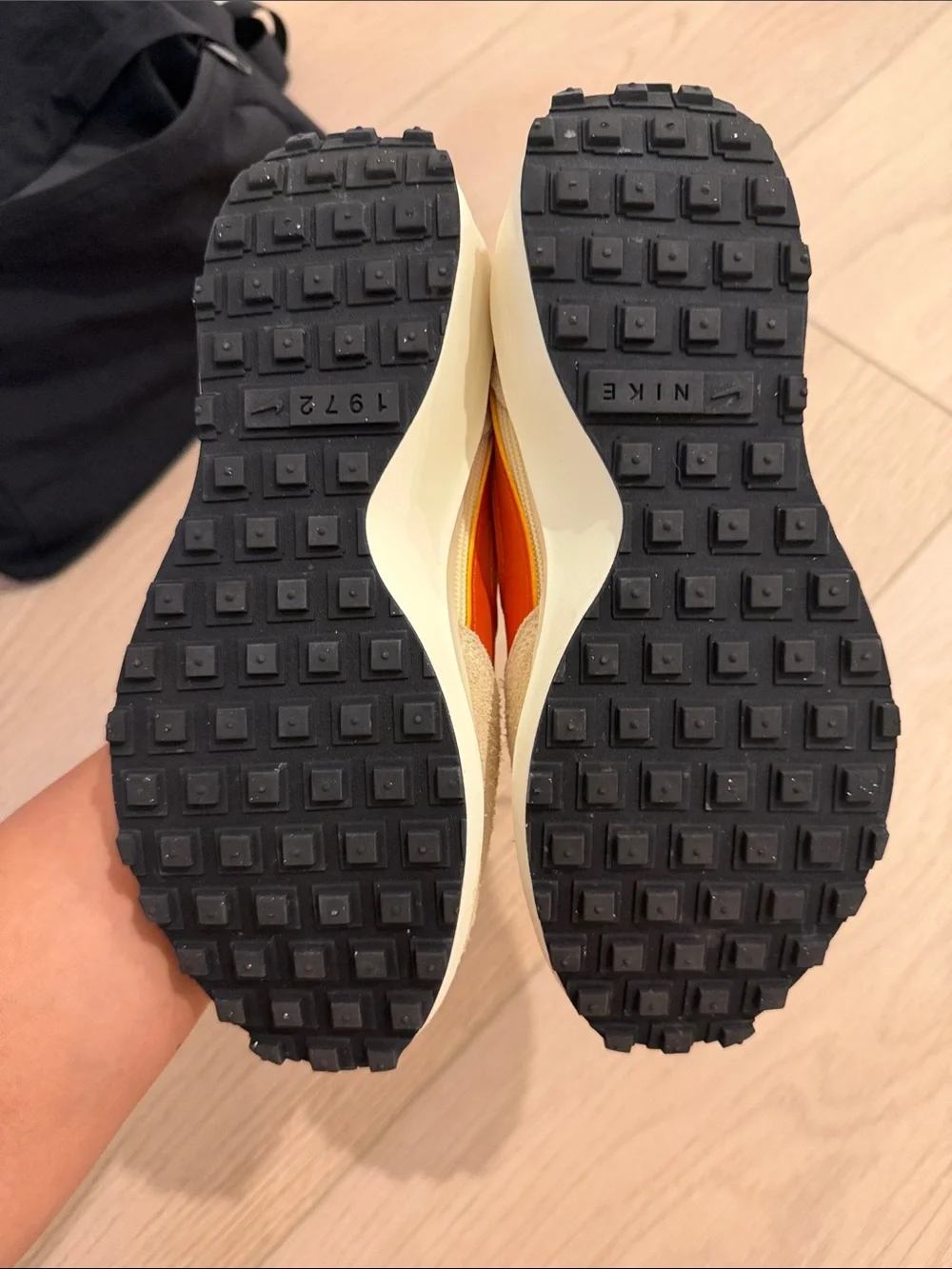 Nike Cream and Orange Retro Low-Top Sneakers